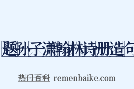 题孙子潇翰林诗册造句是什么意思的图片